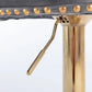 Bar Stool 4x Height Adjustable Swivel Velvet Studs Footrest