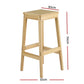 Wood rattan 2x bar stool for kitchen counter seating