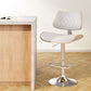 White wooden gas lift bar stools