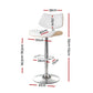 White leather dining chair set