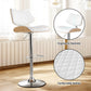 White wooden gas lift bar stools