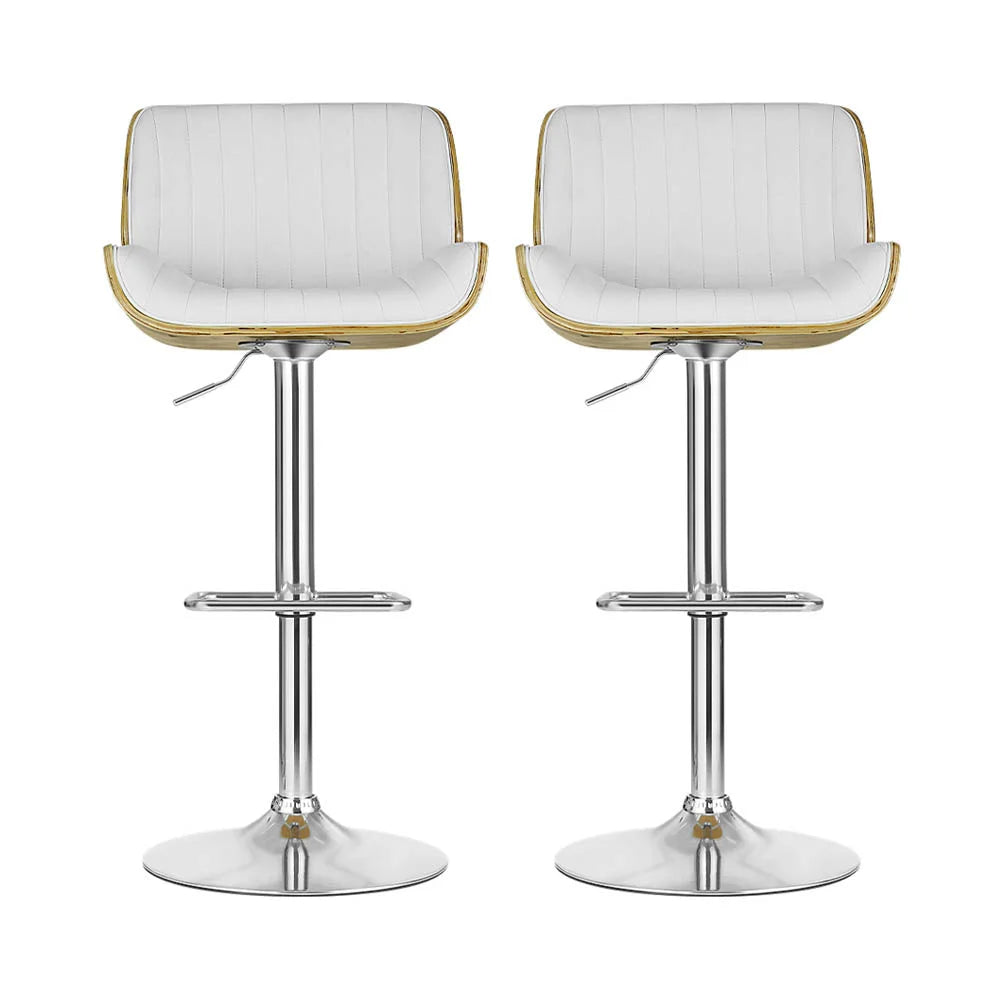 Bar Stools Set of 2 Adjustable Leather Chairs furniture