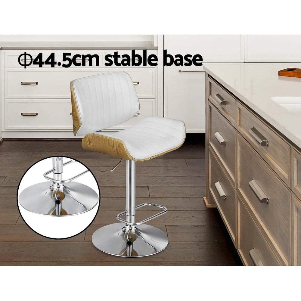 Bar Stools Set 2 2x Leather