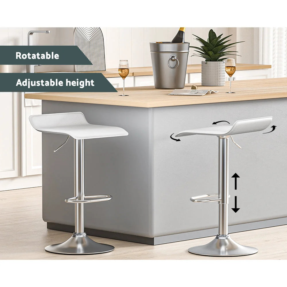 White PU leather dining chair set