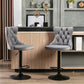 Bar Stools Set of 2 Height Adjustable Swivel Velvet