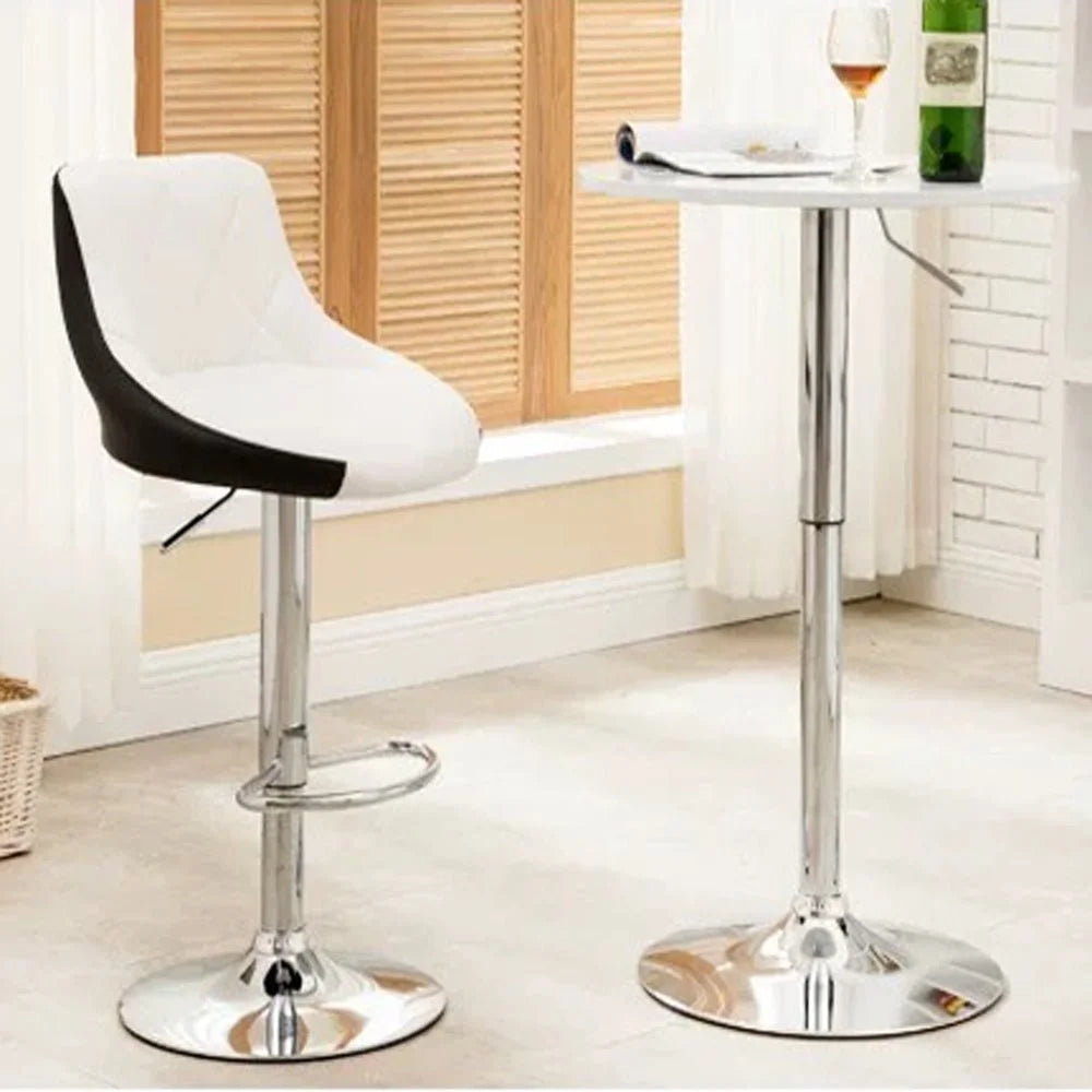 Bar Stools Set of 2 Kitchen Swivel Leather Barstools Gas