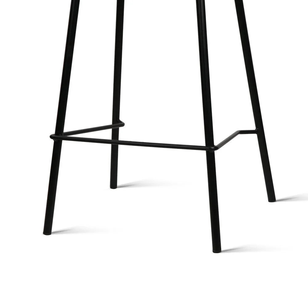 Bar Stools Set of 2 Metal black chairs 178