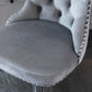 Bar Stools Set of 2 Velvet Stud Adjustable Swivel