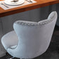 Bar Stools Set of 2 Velvet Stud Adjustable Swivel