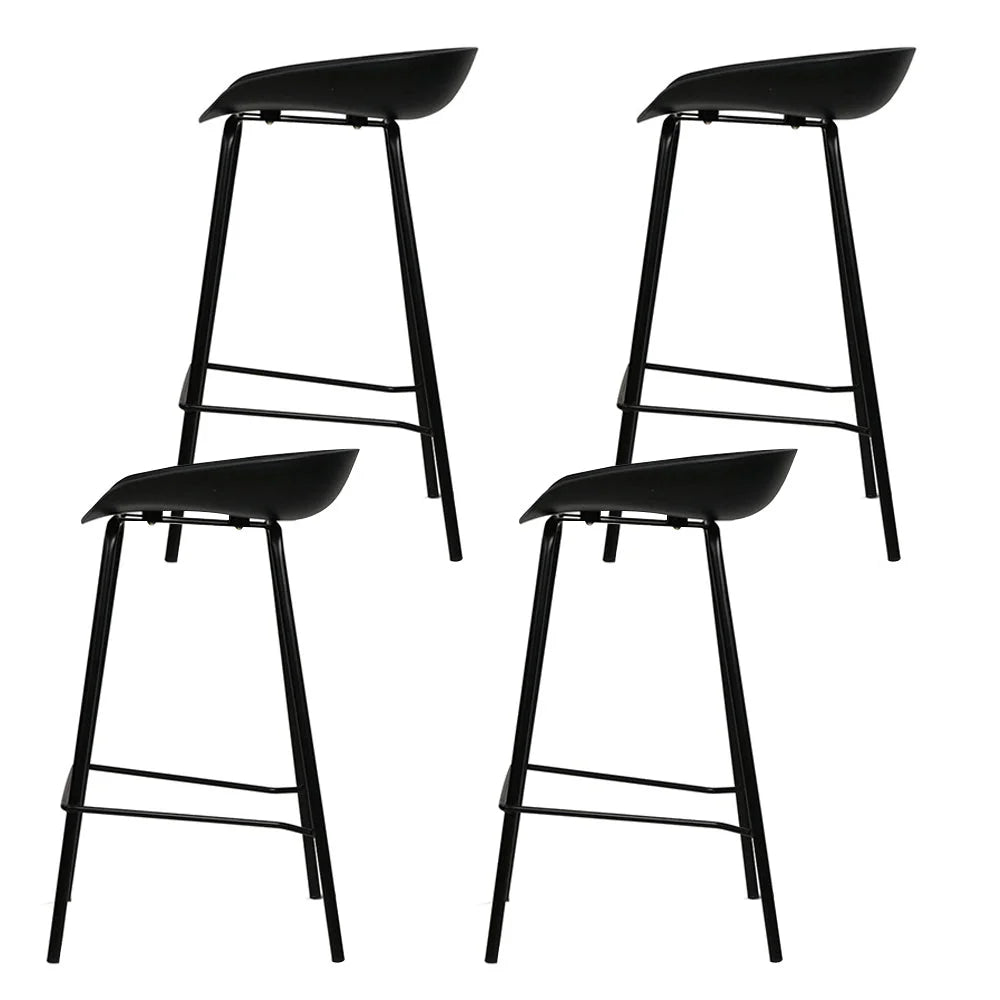 Bar Stools Set of 4 Metal - Black - Bar Stools & Chairs