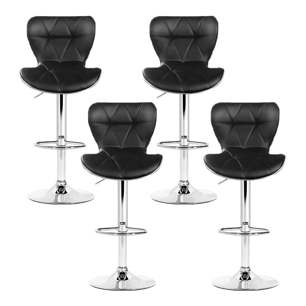 Bar Stools Set of 4 RUBY Kitchen Swivel Bar Stool PU