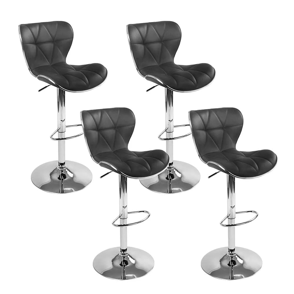 Bar Stools Set of 4 RUBY Kitchen Swivel Bar Stool PU