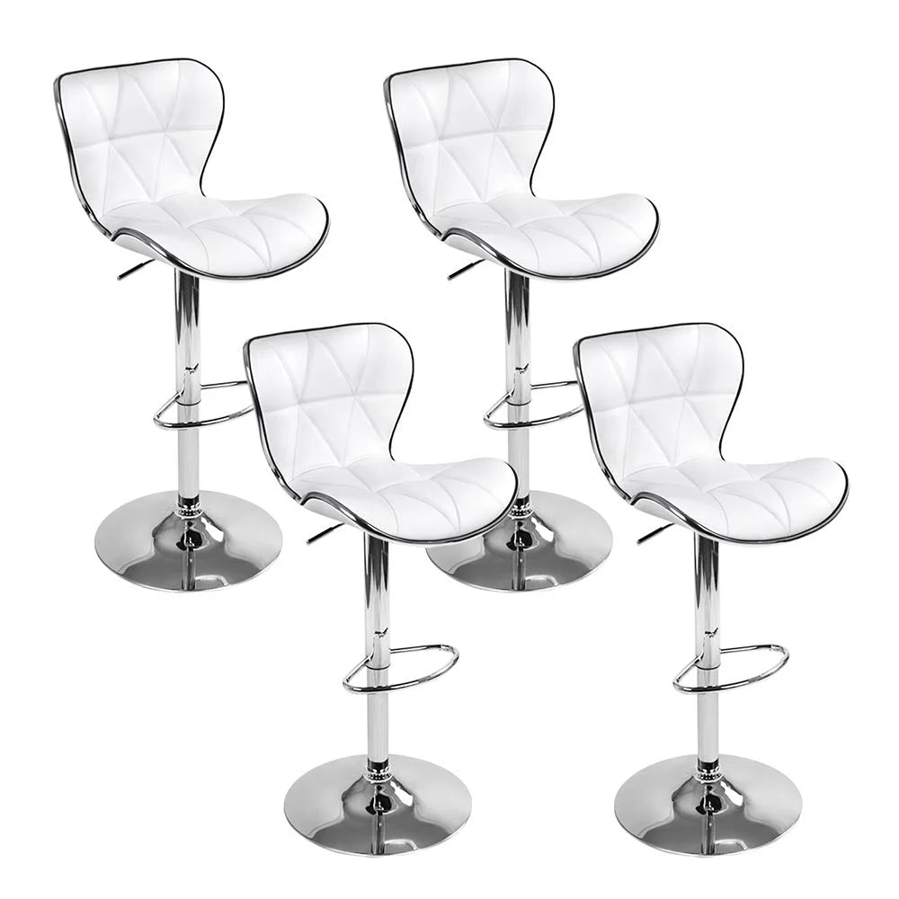 Bar Stools Set of 4 RUBY Kitchen Swivel Bar Stool PU