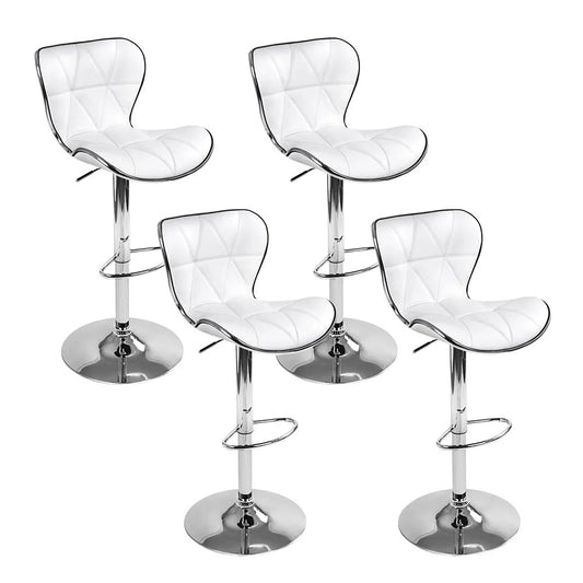 Bar Stools Set of 4 RUBY Kitchen Swivel Bar Stool PU