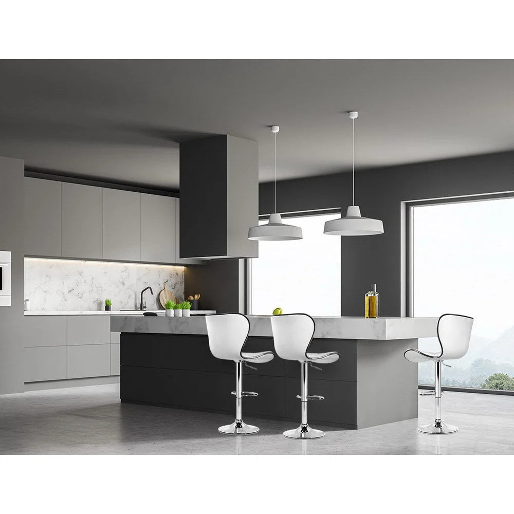 Bar Stools Set of 4 RUBY Kitchen Swivel Bar Stool PU