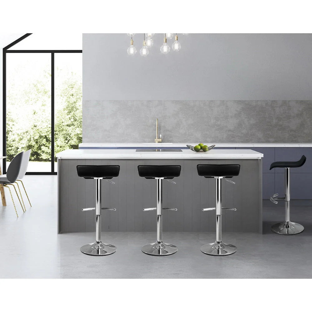 Bar Stools Set of 4 SENA Kitchen Swivel Bar Stool PU