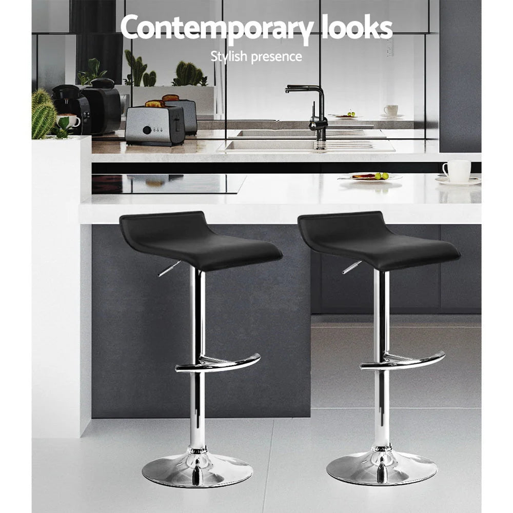 Bar Stools Set of 4 SENA Kitchen Swivel Bar Stool PU
