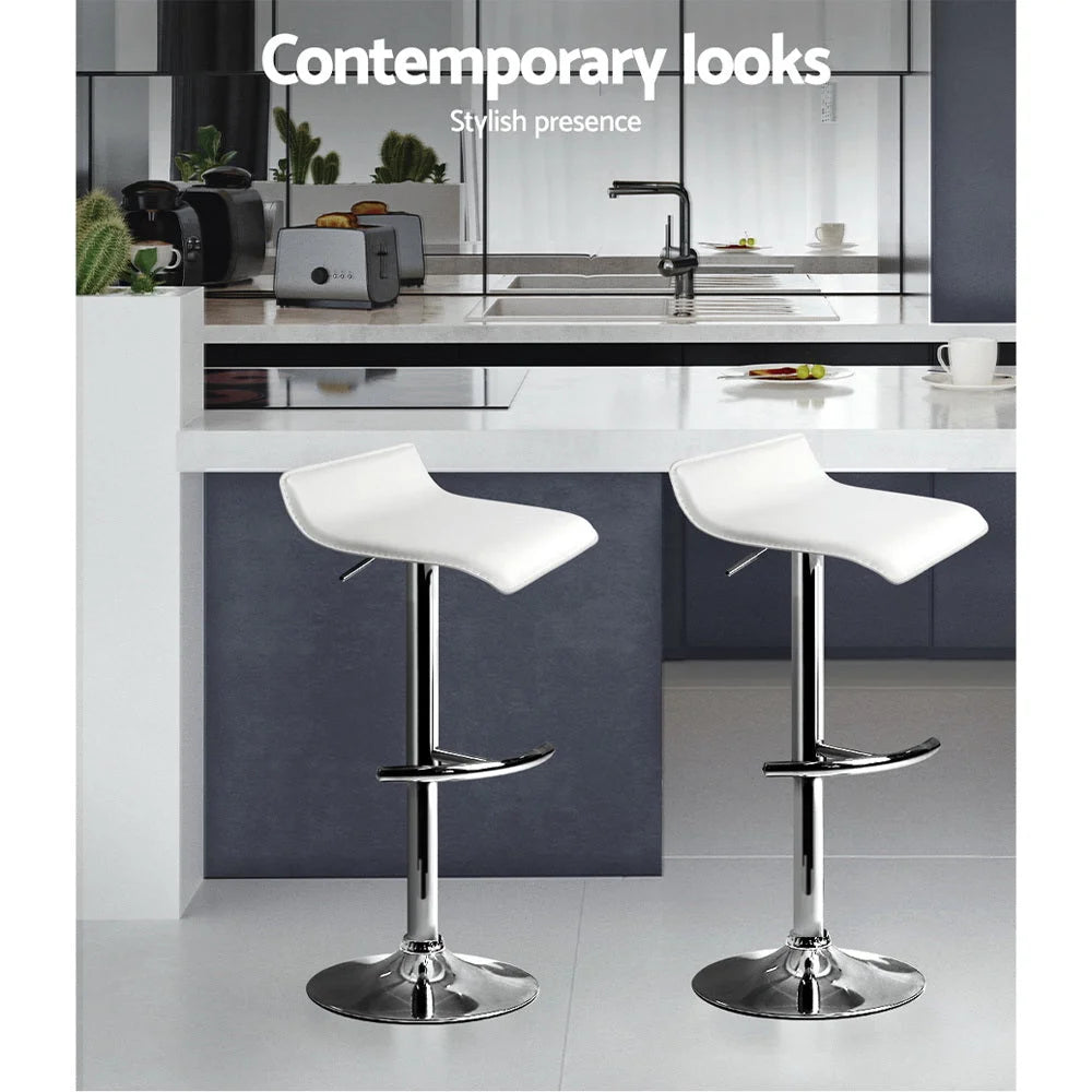 Bar Stools Set of 4 SENA Kitchen Swivel Bar Stool PU