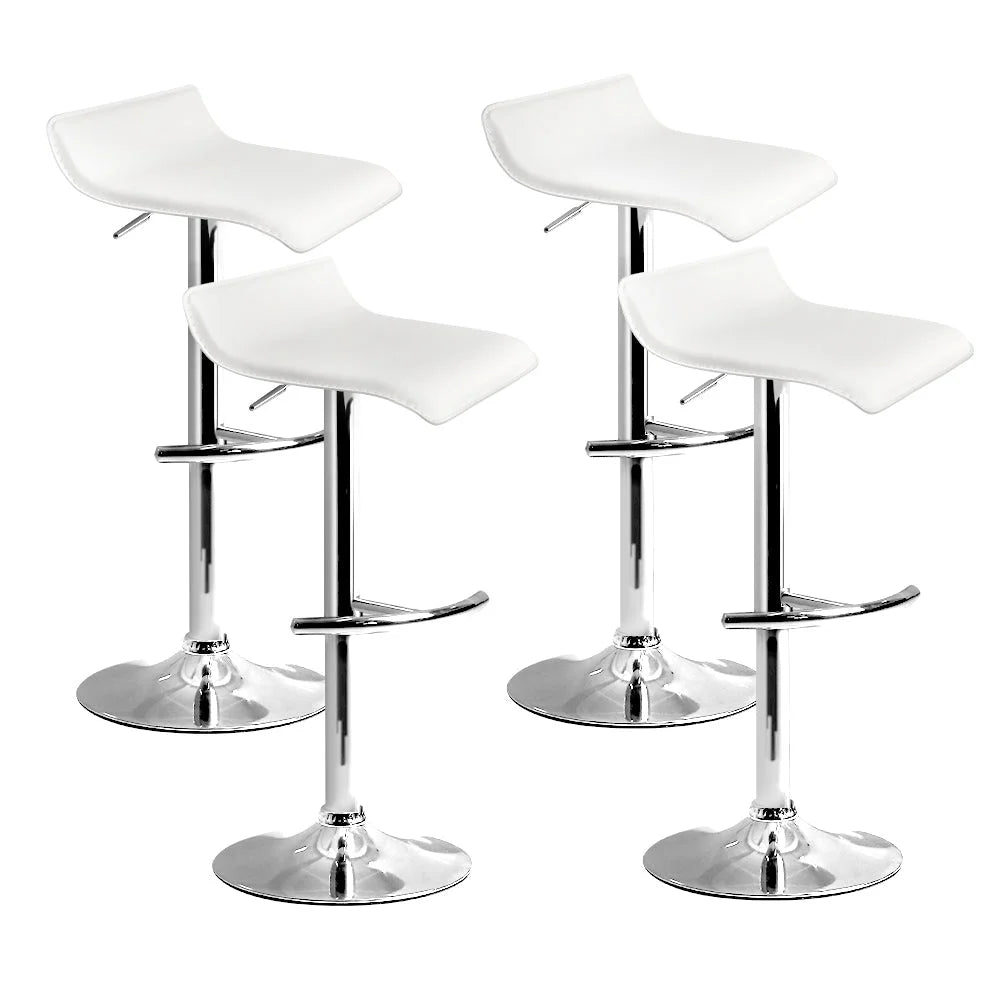 Bar Stools Set of 4 SENA Kitchen Swivel Bar Stool PU