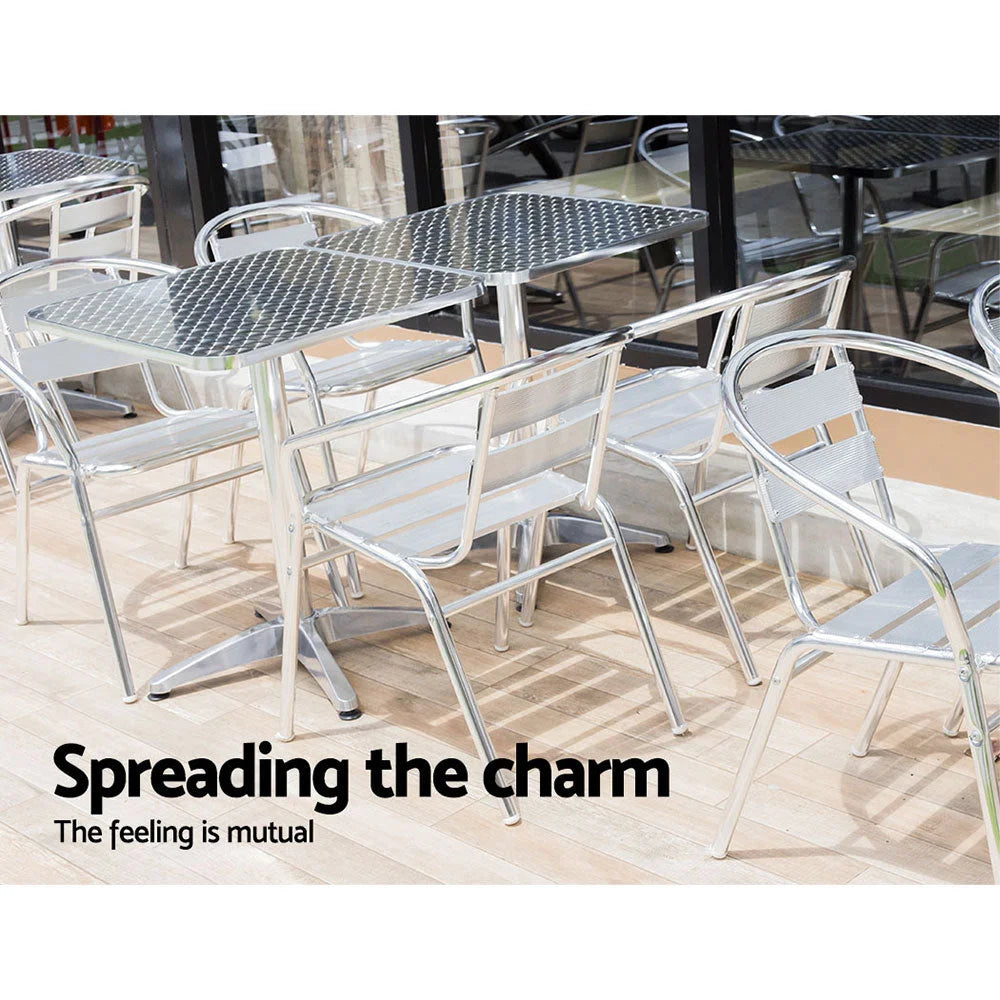 Bar Table Outdoor Furniture Adjustable Aluminium Pub Cafe