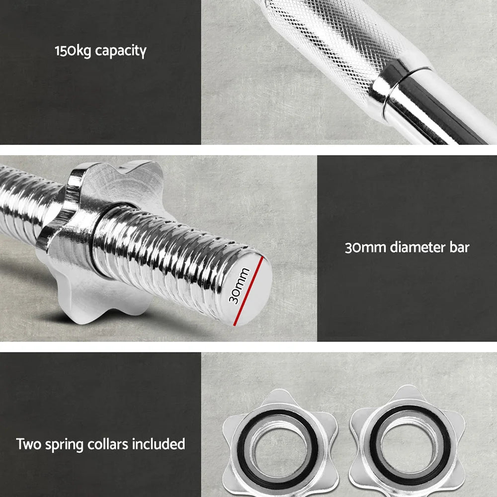 Barbell Bar 5.5FT Steel Weight Press Gym Fitness Home