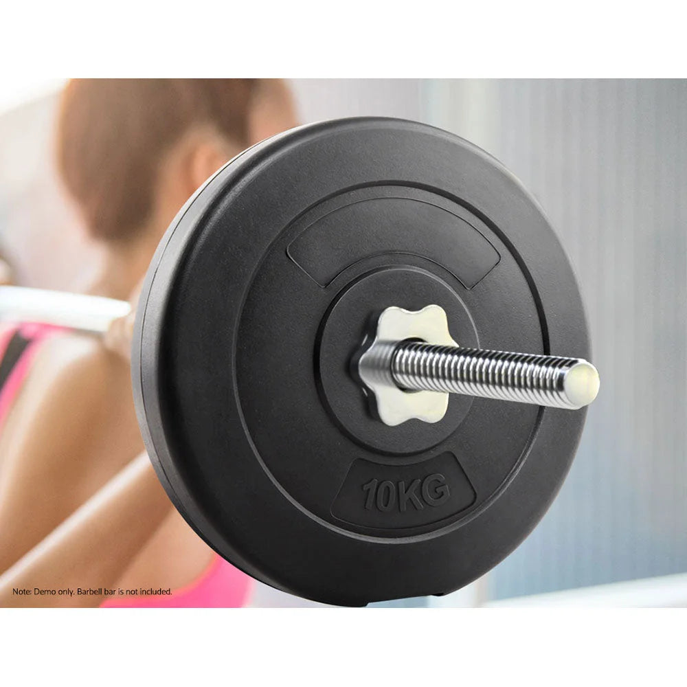 Barbell weight plates with storage shelves and support legs