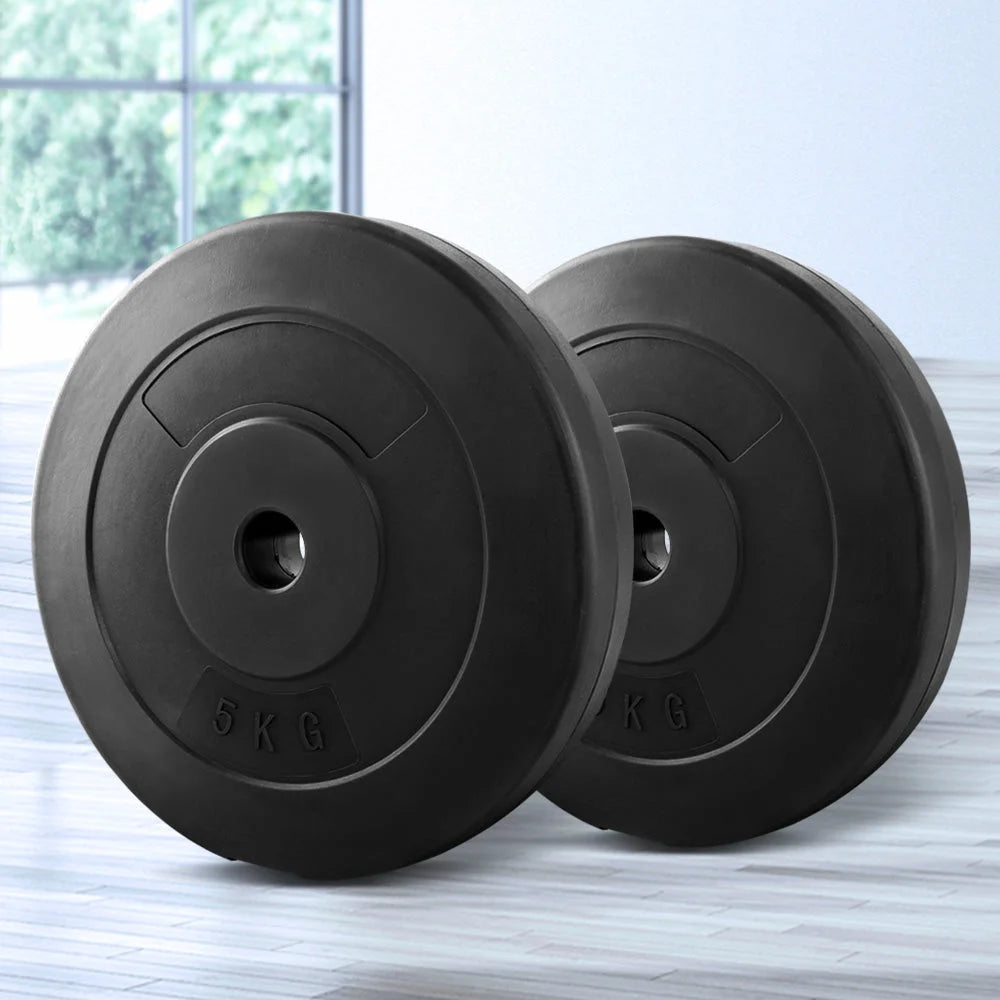 Barbell Weight Plates Set of 2 - 5KG Standard Home Gym