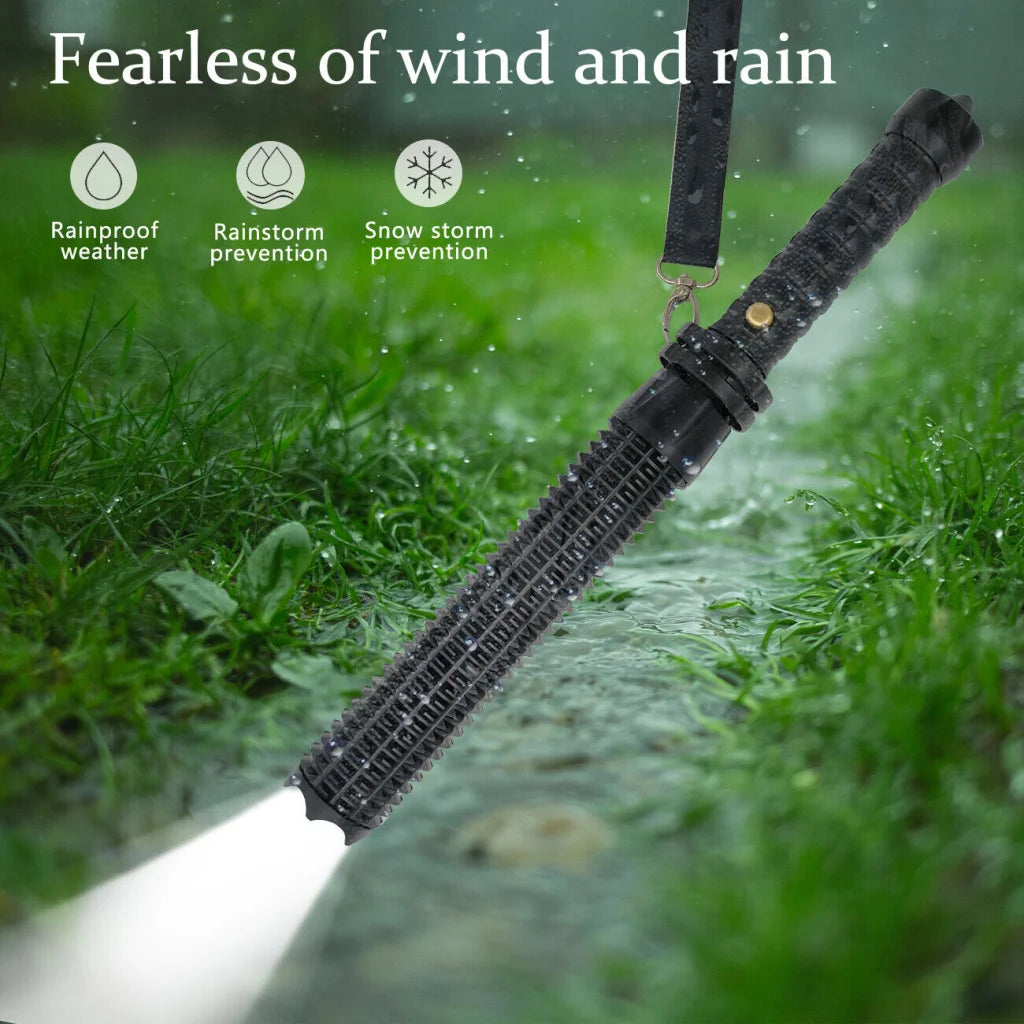 Baseball LED Flashlight Rechargeable Zoom Police Security