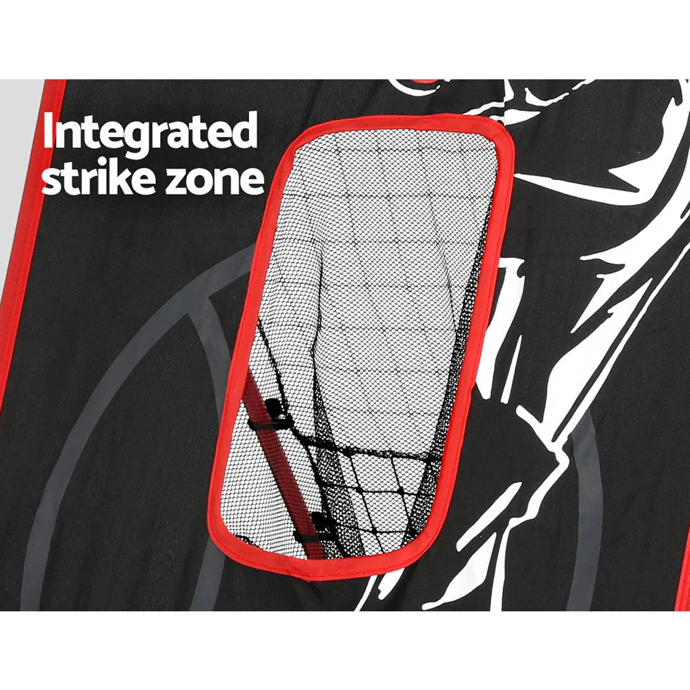 Baseball net rebound with front casing details and fitted handles