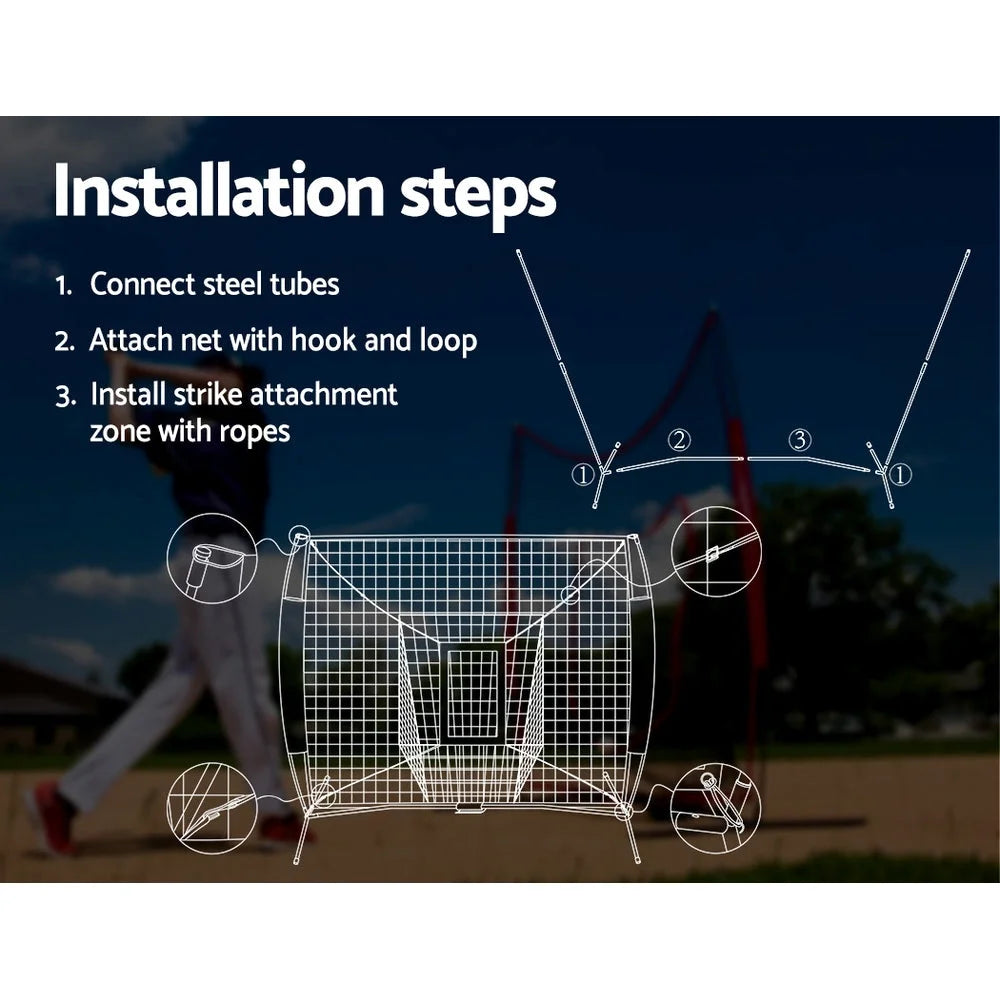 Baseball Training Net Stand Portable Softball Practice