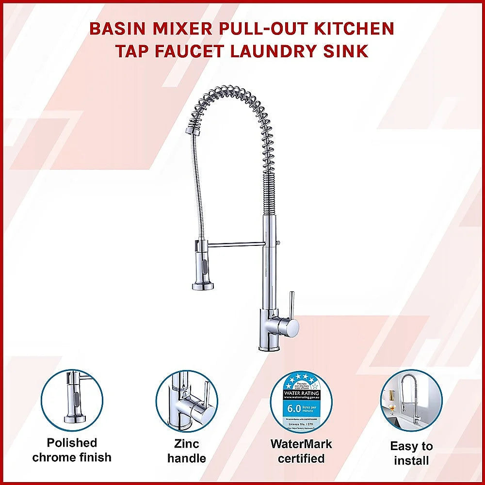 Basin Mixer Tap Faucet with Extendable Spout - Kitchen