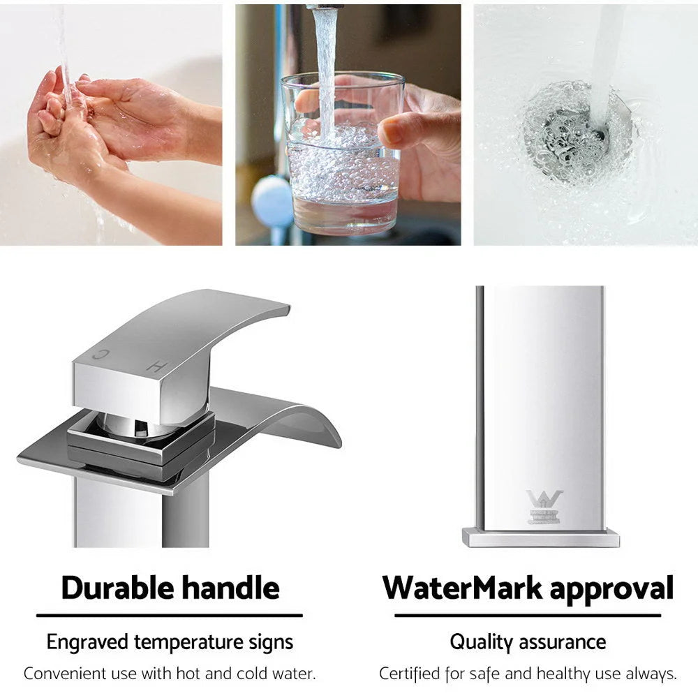 Basin Mixer Tap Silver - Cefito