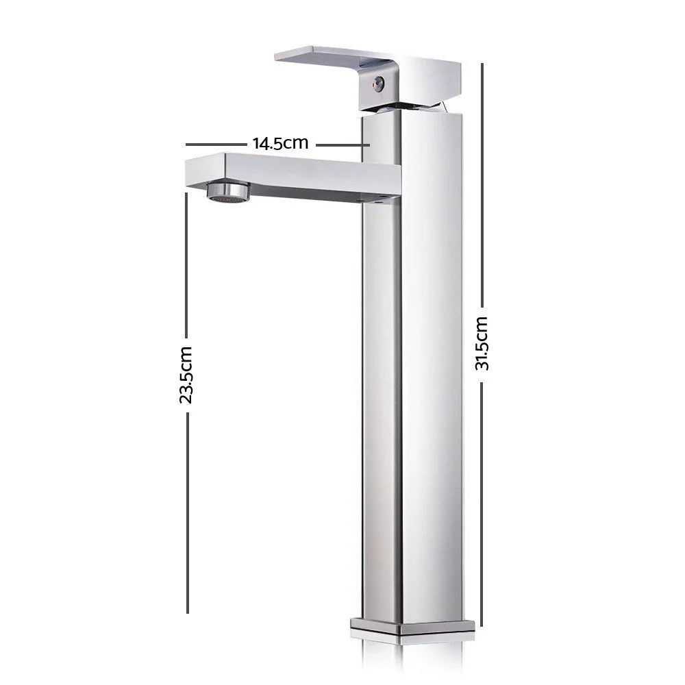 Basin Mixer Tap Silver - Cefito