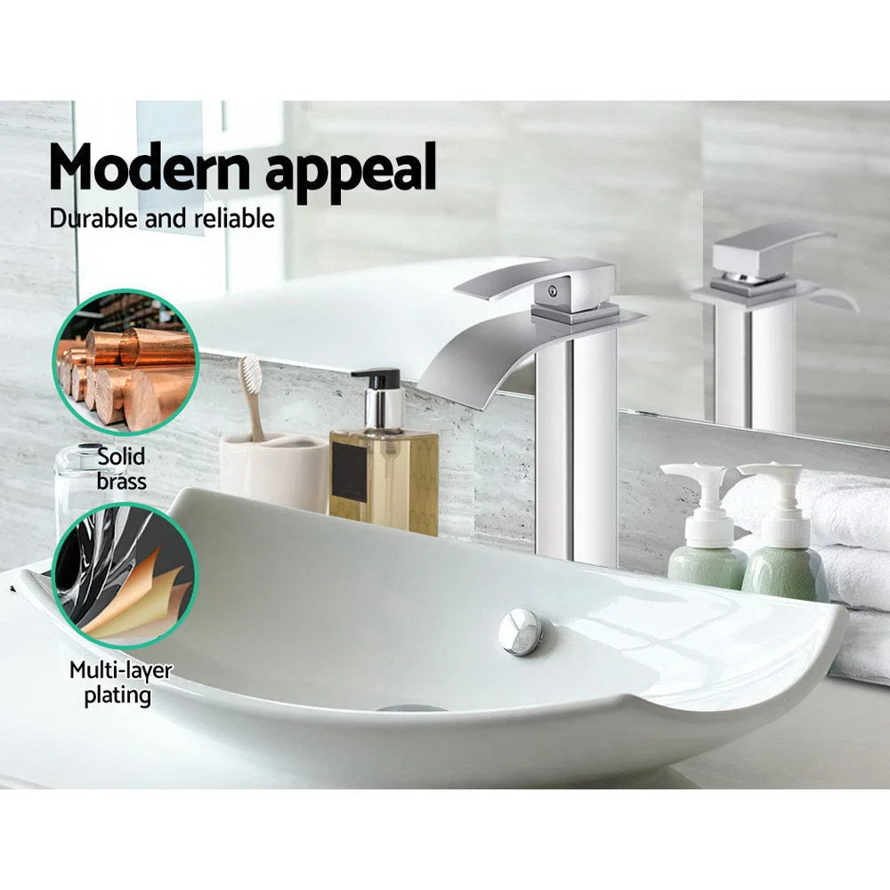 Basin Mixer Tap Silver - Cefito