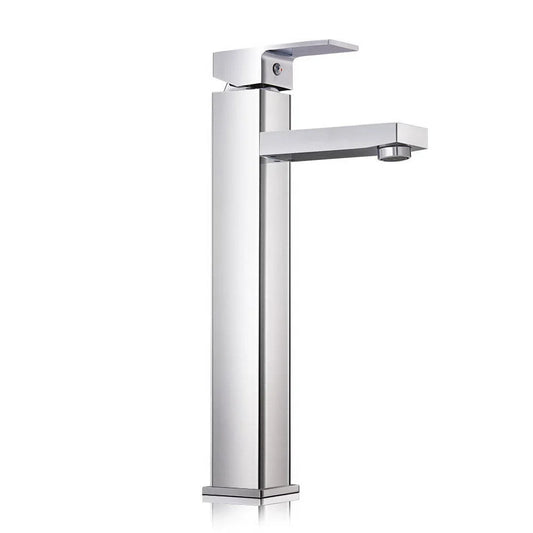 Silver basin mixer tap