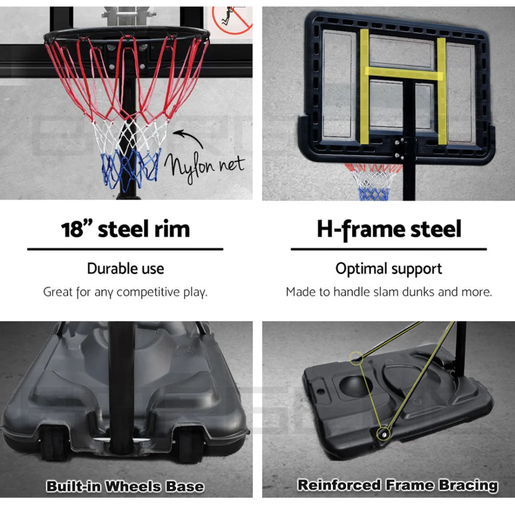 Basketball Hoop Stand System Portable Adjustable Height