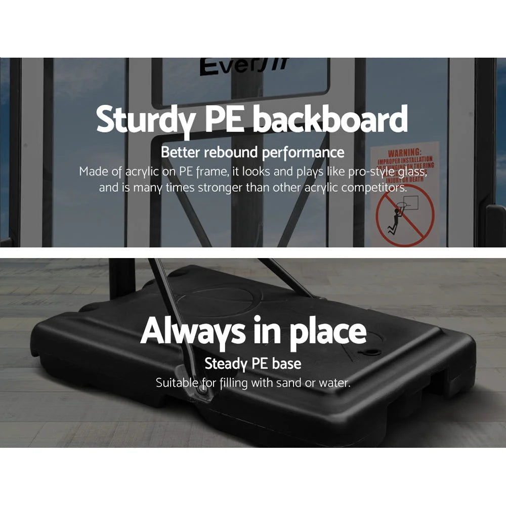 Basketball Hoop Stand System Ring 3.05M Portable Net Height