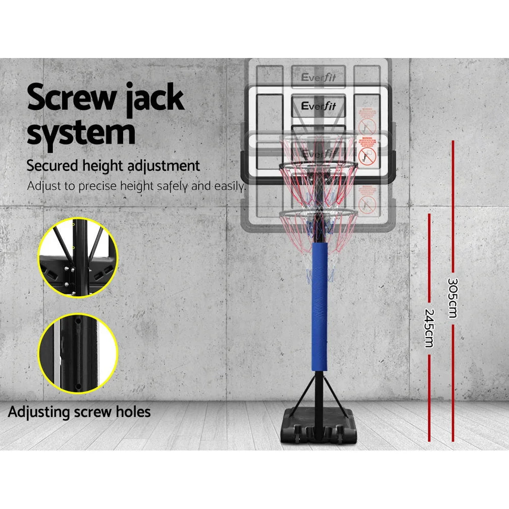 Basketball Hoop Stand System Ring 3.05M Portable Net Height