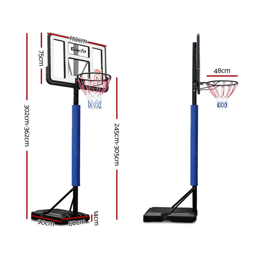 Basketball Hoop Stand System Ring 3.05M Portable Net Height