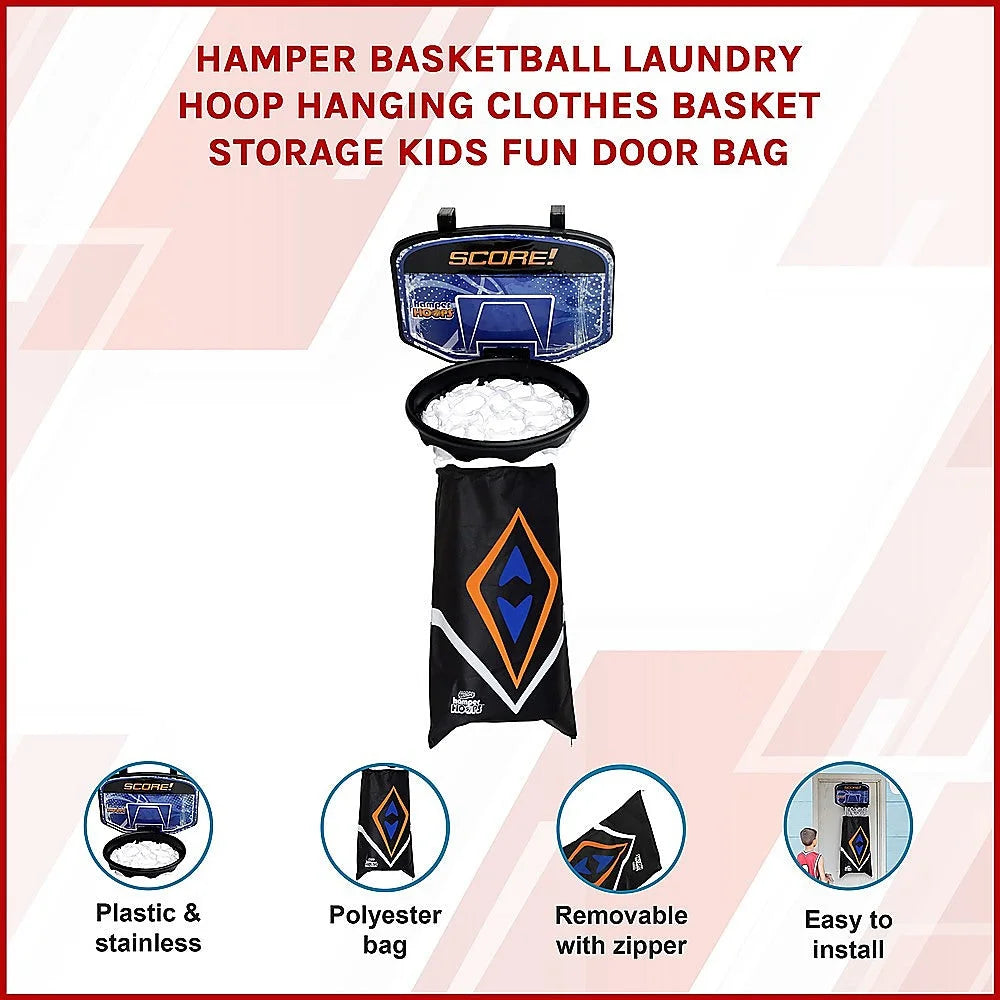 Basketball Laundry Hoop Hamper Hanging Clothes Basket