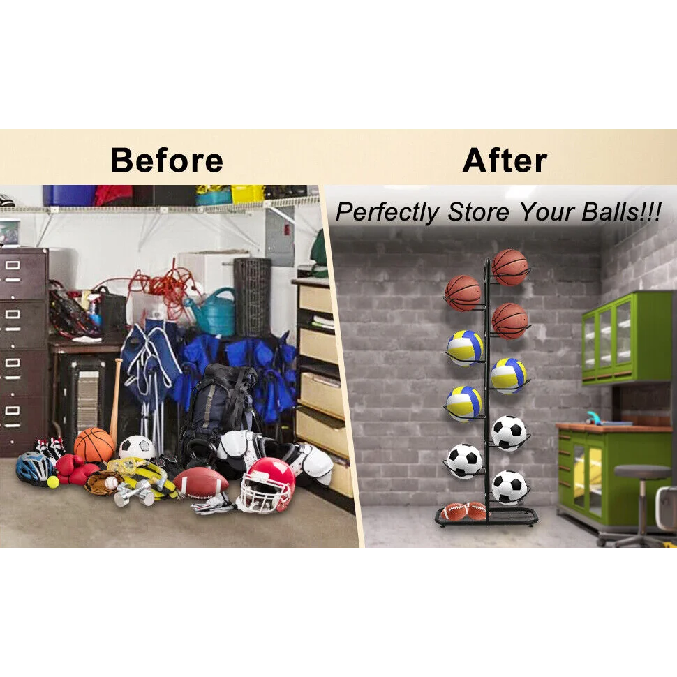 Basketball Soccer Storage Rack Sport Ball Organizer Ball
