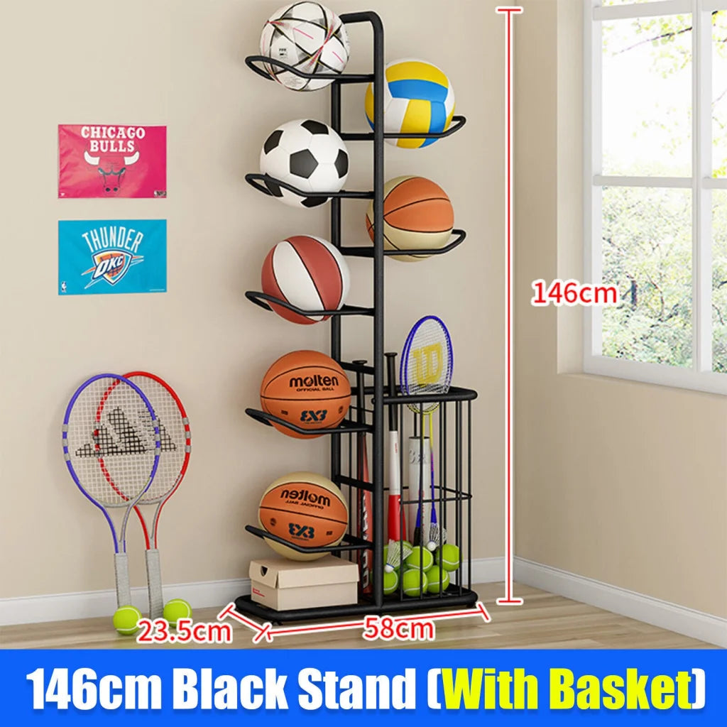 Basketball Soccer Storage Rack Sport Ball Organizer Ball
