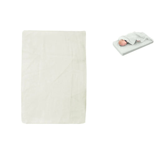 Bassinet Fitted Sheet Off-White with Attached Flat Sheet