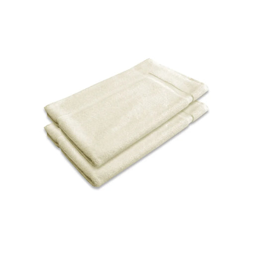 Bath Mat Cotton 800GSM Set of 2 Ivory - Home & Garden