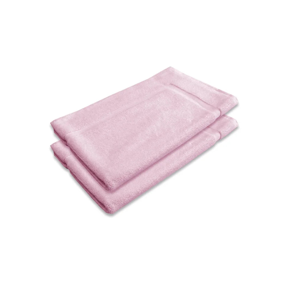 Bath Mat Cotton 800GSM Set of 2 Pink - Home & Garden