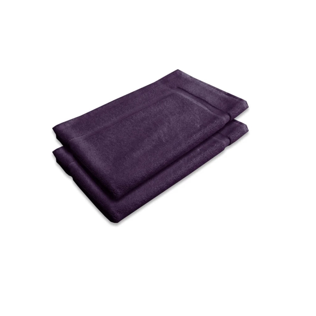 Bath Mat Cotton 800GSM Set of 2 Plum - Home & Garden