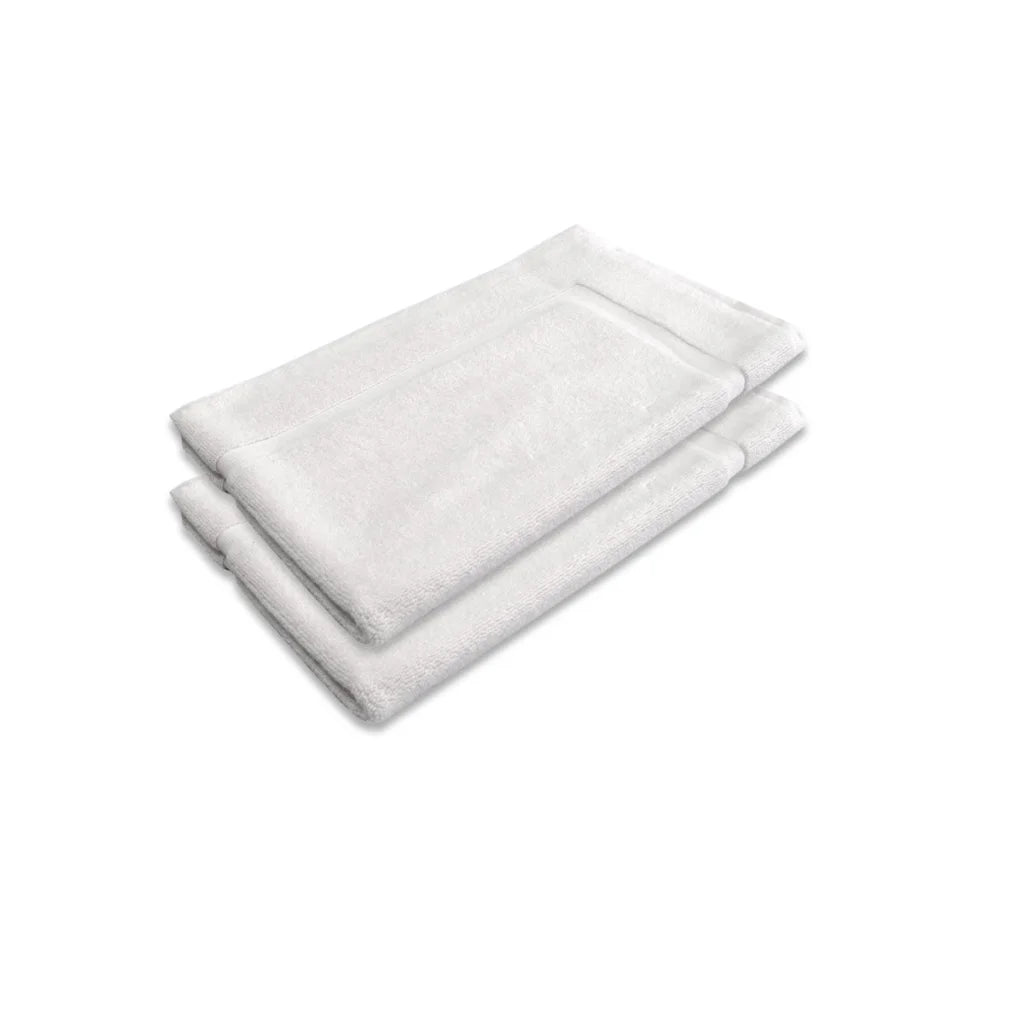 Bath Mat Cotton 800GSM Set of 2 White - Home & Garden