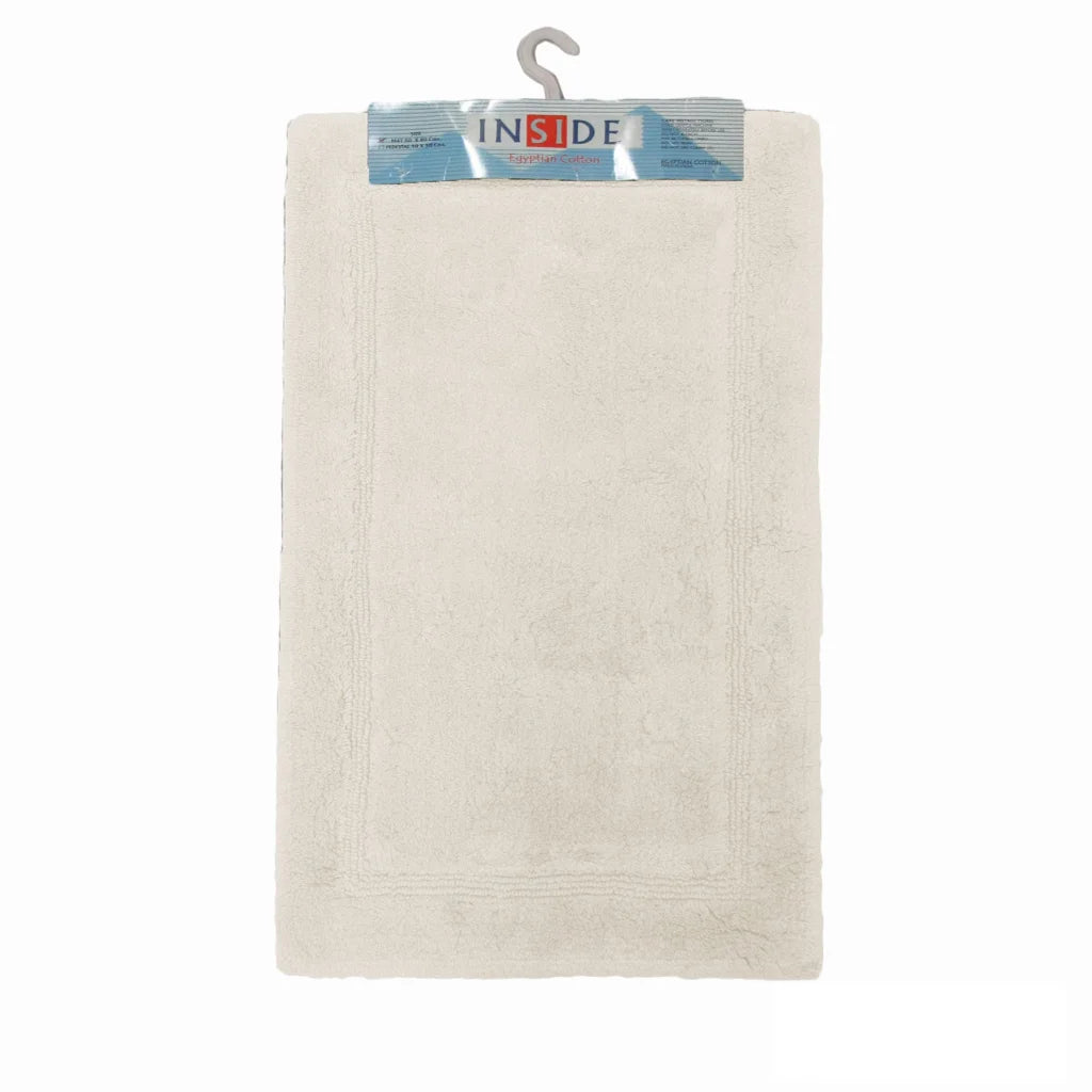Bath Mat Egyptian Cotton Natural 50x80 cm - Home & Garden