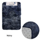Bath Mat Set 2 Pce Shaggy Extra Light Weighted 2-Toned Navy