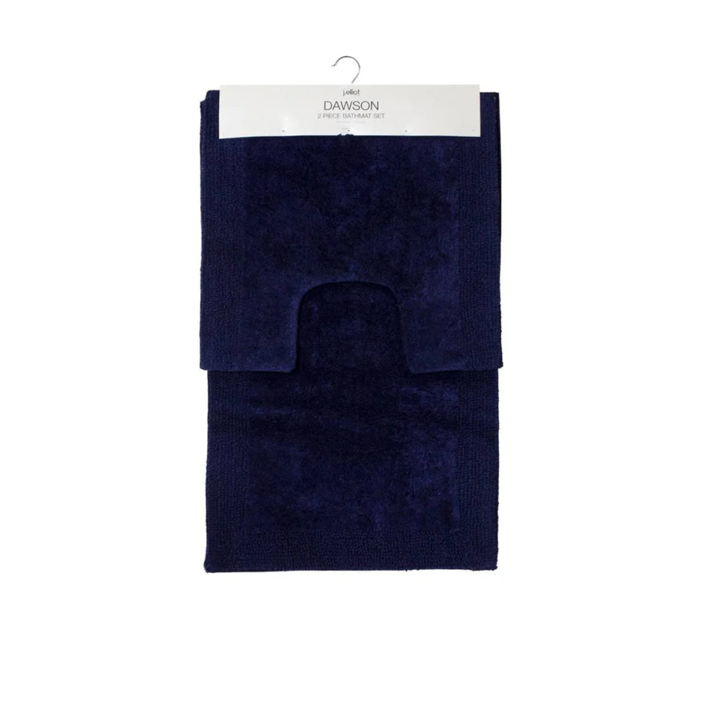 Bath Mat Set J.Elliot Home Dawson 2000GSM Cotton 2 Pce Navy